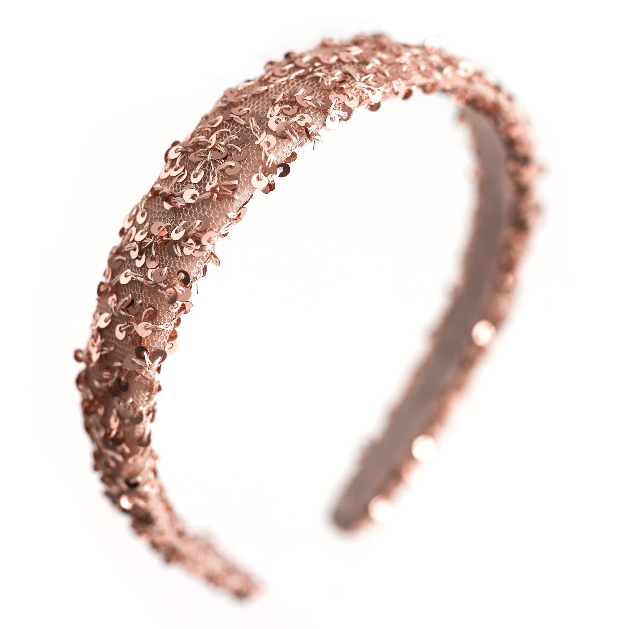 girls' light brown sequin headband 
