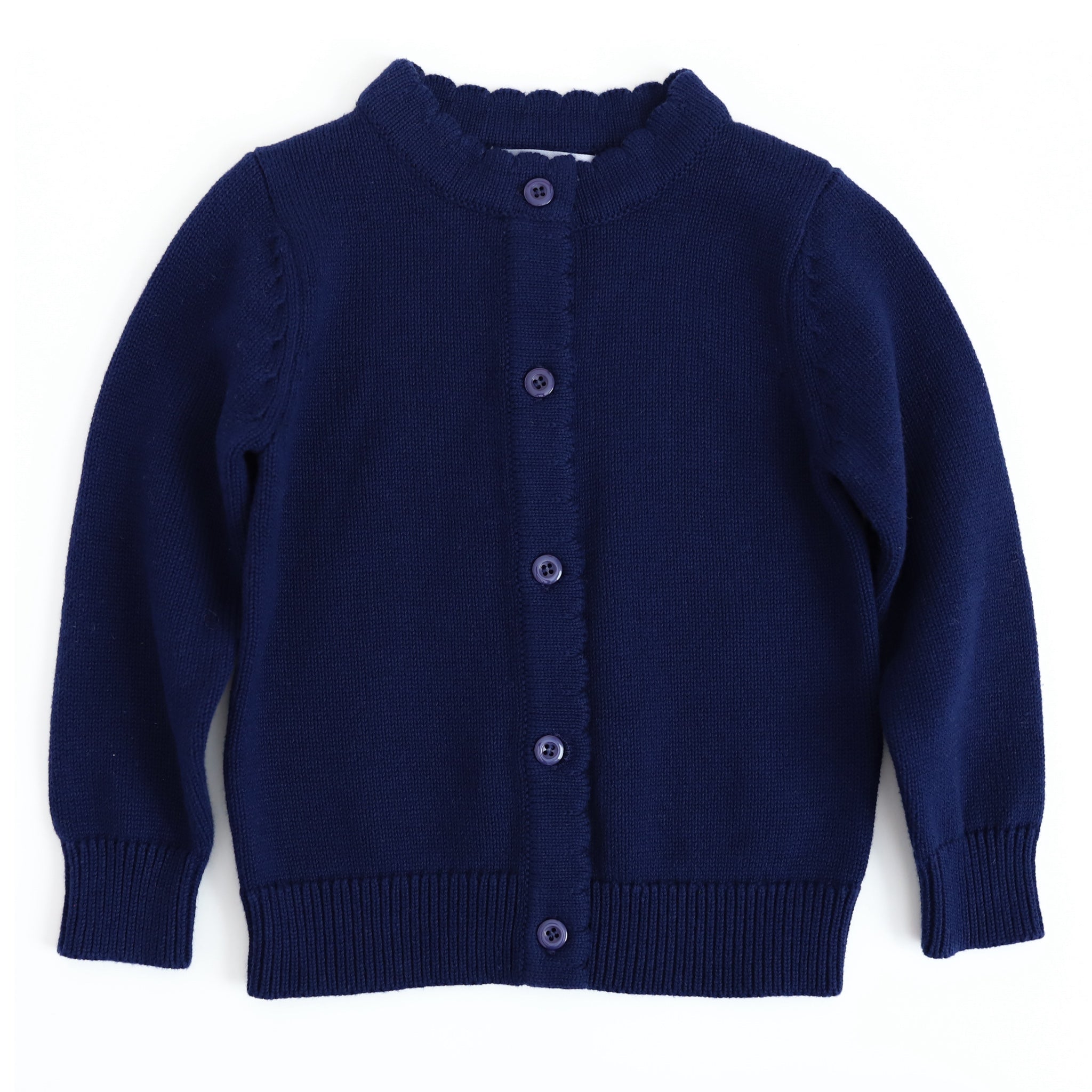 girls' navy blue cardigan sweater for school uniforms