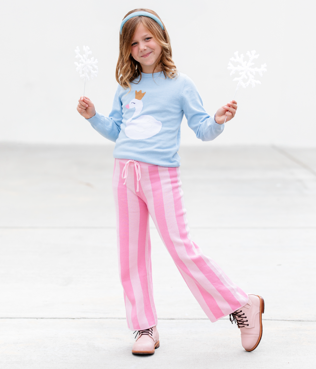 Sweater Pants - Blossom/Candy Pink Stripe