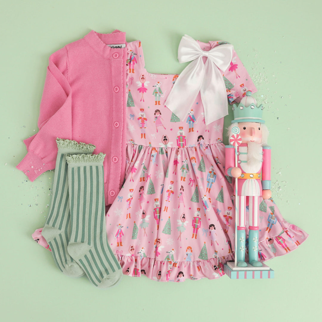 nutcracker outfit for little girls pink and mint pastel