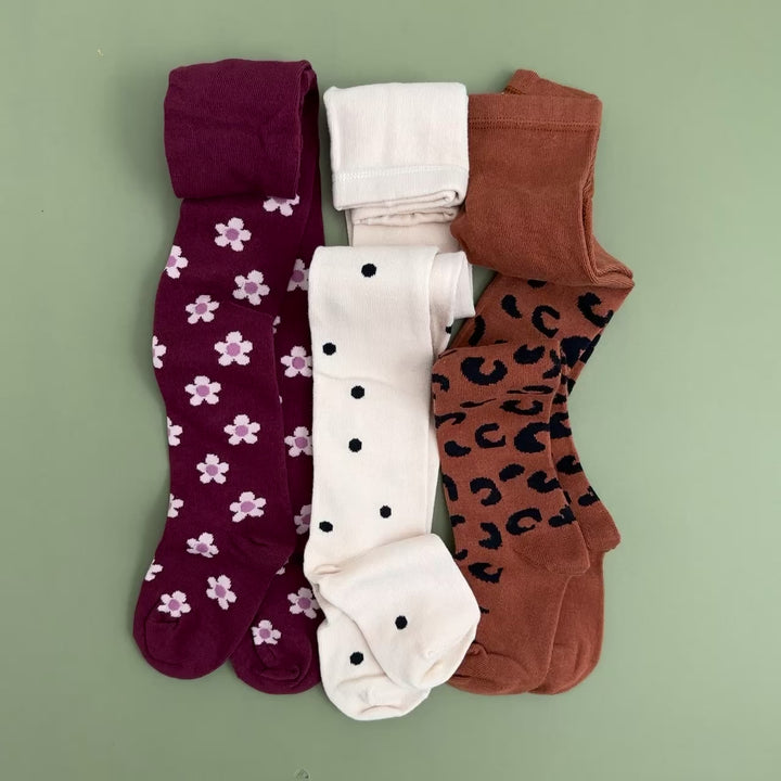 Fall Pattern Tights 3-pack