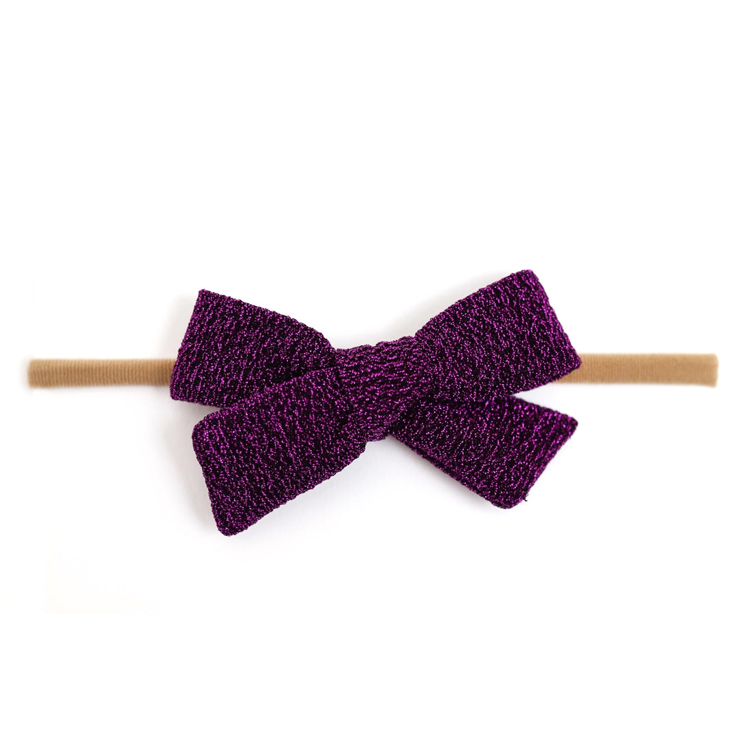 sparkly purple baby bow