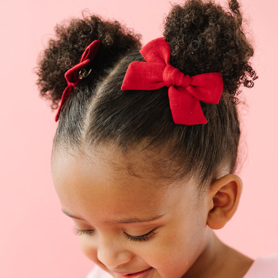 Little Girl Hair Accessories - Large Red Bow – Little English