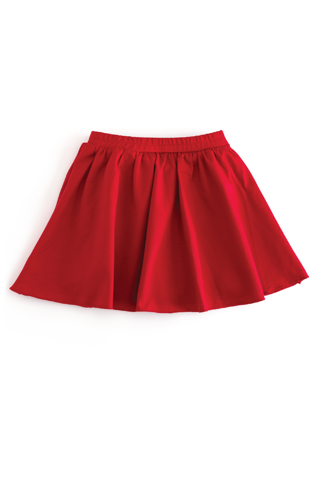 girls bright red cotton blend skort with built in shorts to match back to school and christmas