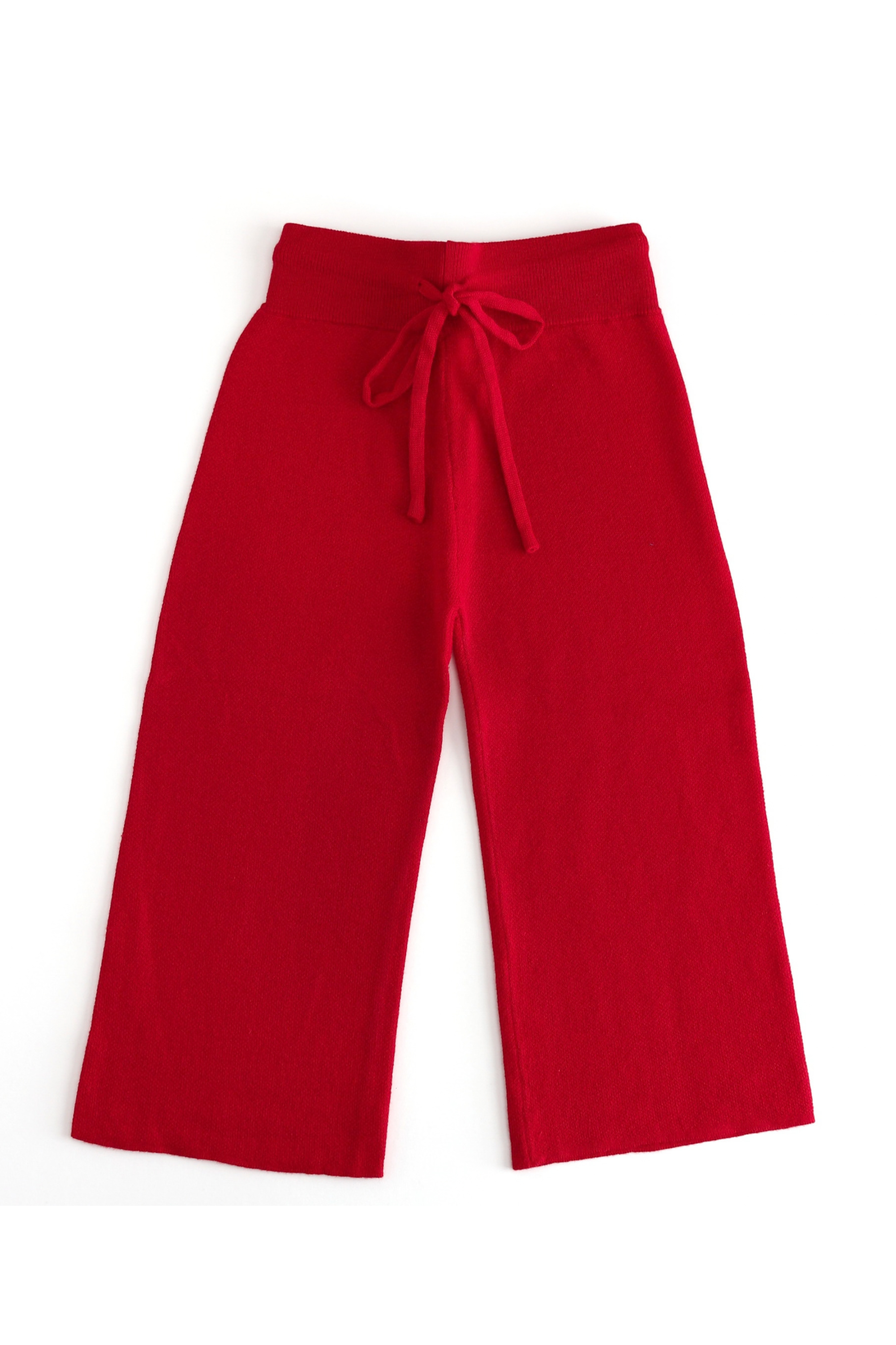 girls' red sweater pants on white background