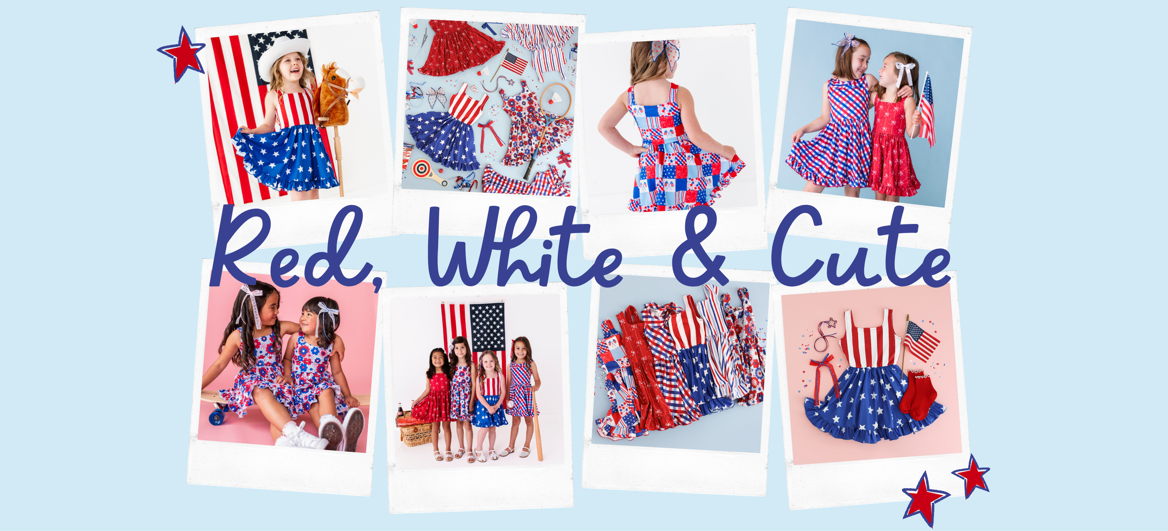 Girls 4th of July Dresses & Matching Hair Bows and Socks Little Stocking Company Girls 4th of July Dresses & Matching Hair Bows and Socks Little Stocking Company
