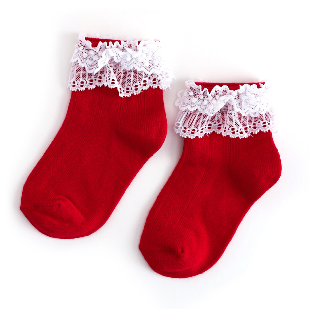 lace dress socks Floral Lace Quarter Socks, Grey / 5-8