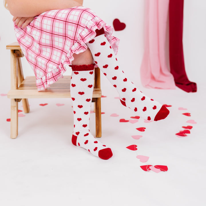 True Love Lace Top Knee High Socks