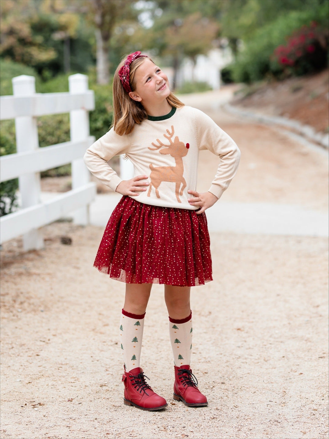 Girls' Reindeer Sweater Little Stocking Company Girls' Reindeer Sweater Little Stocking Company