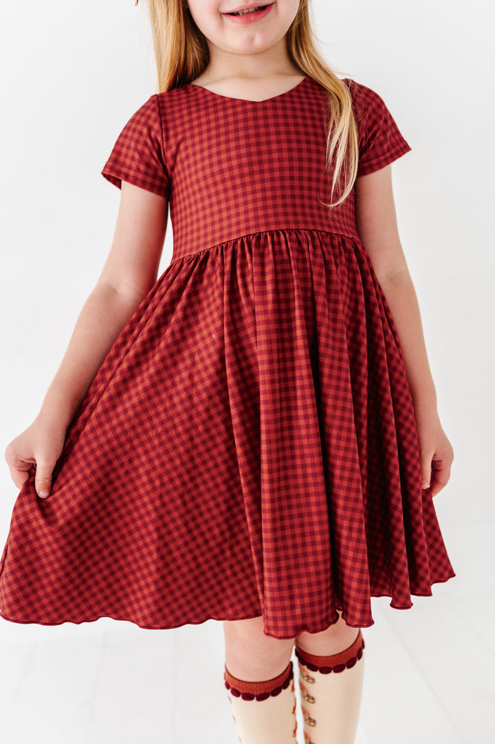 Rust Gingham Vivi Dress