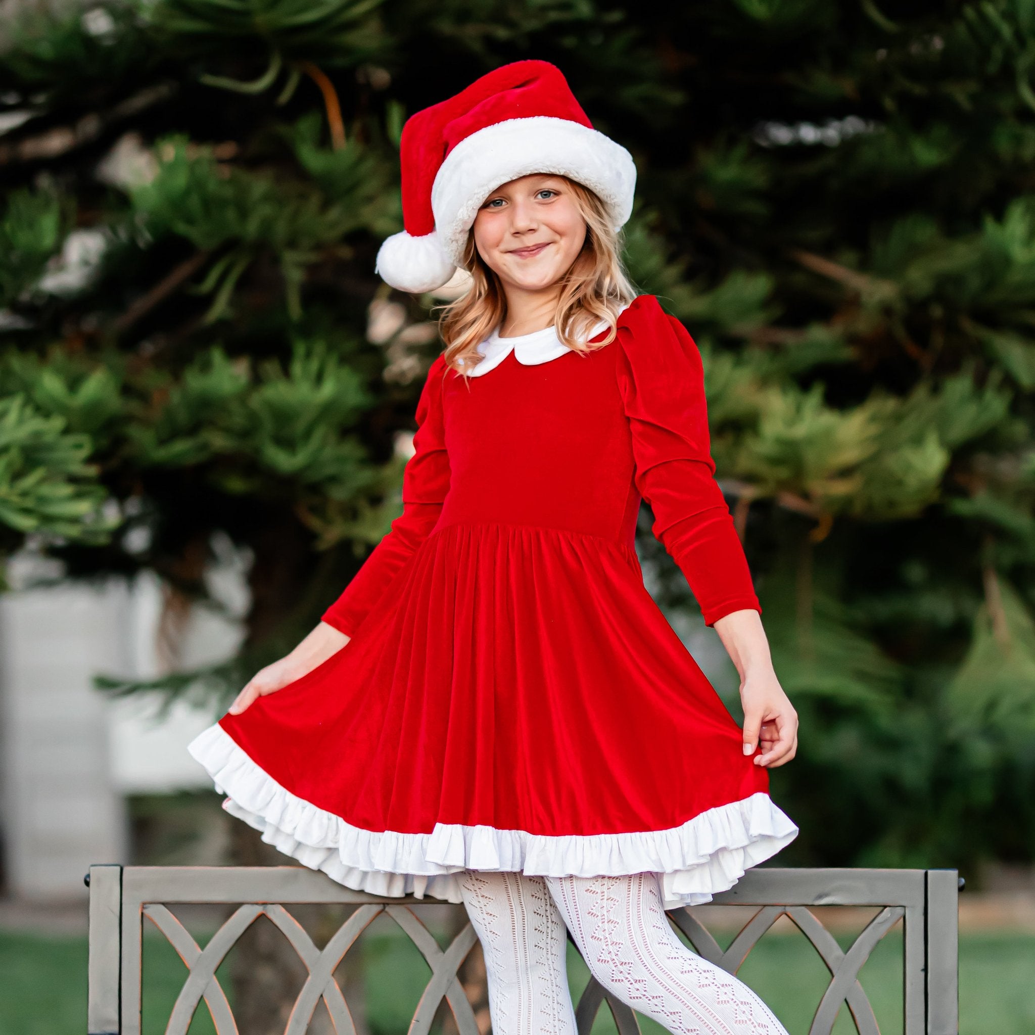 Little girl fashion santa dress