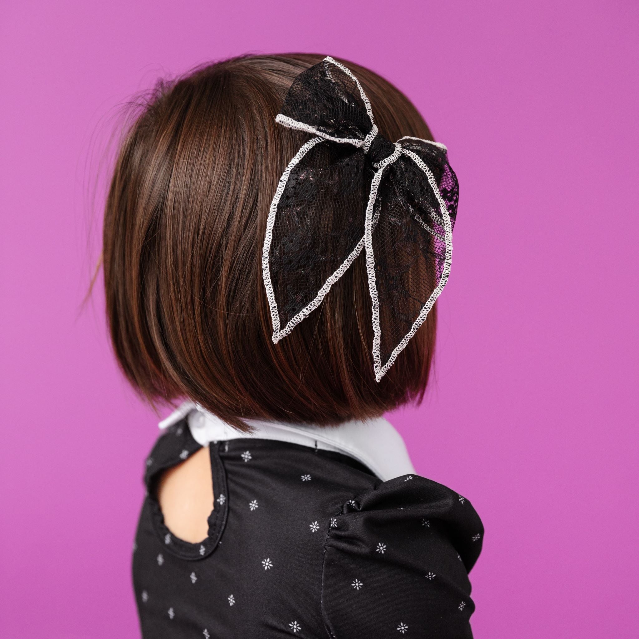 Party Girl Bow - Black Lace