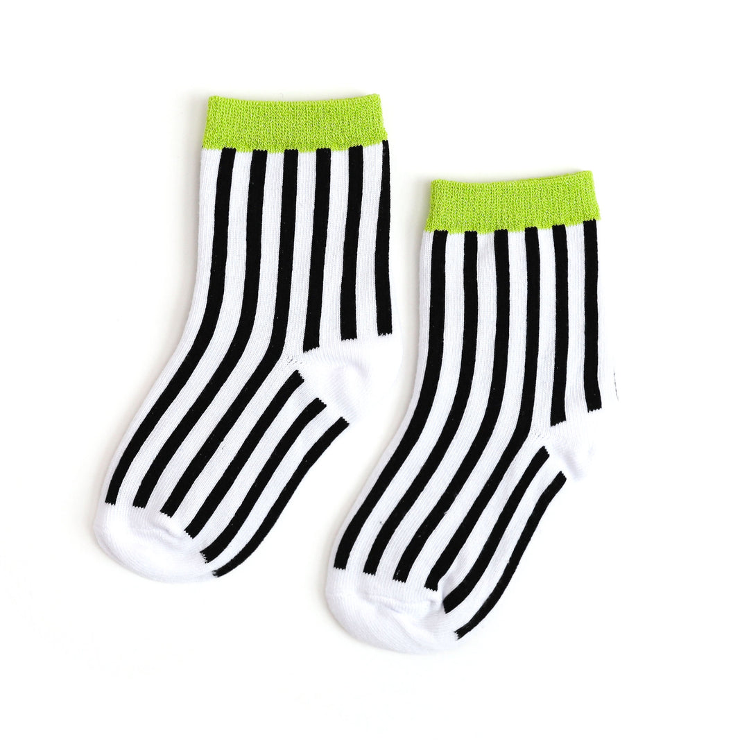 beetlejuice inspired showtime striped midi socks for kids