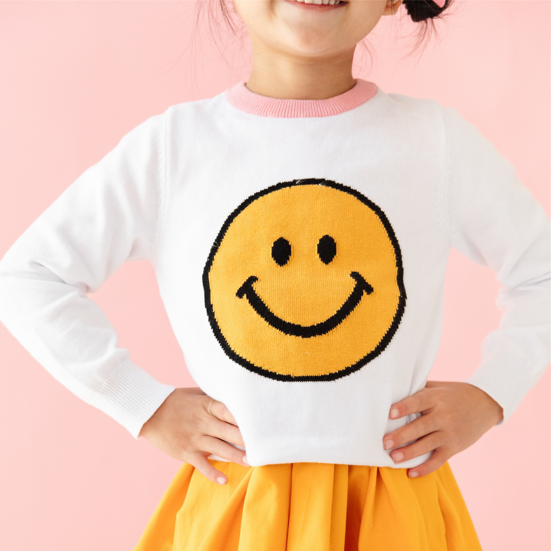 Sweater with smiley face sale