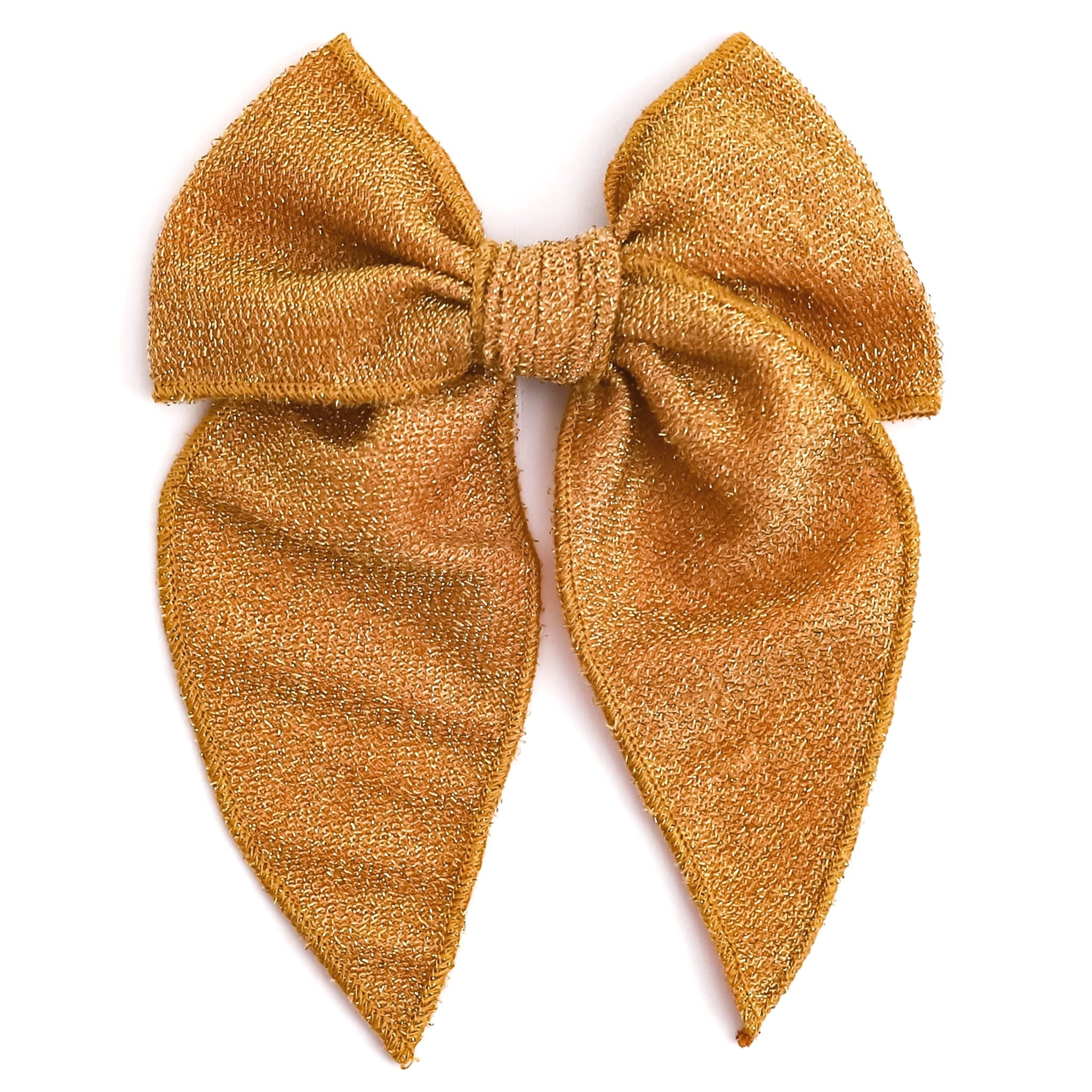 sparkly gold hair bow