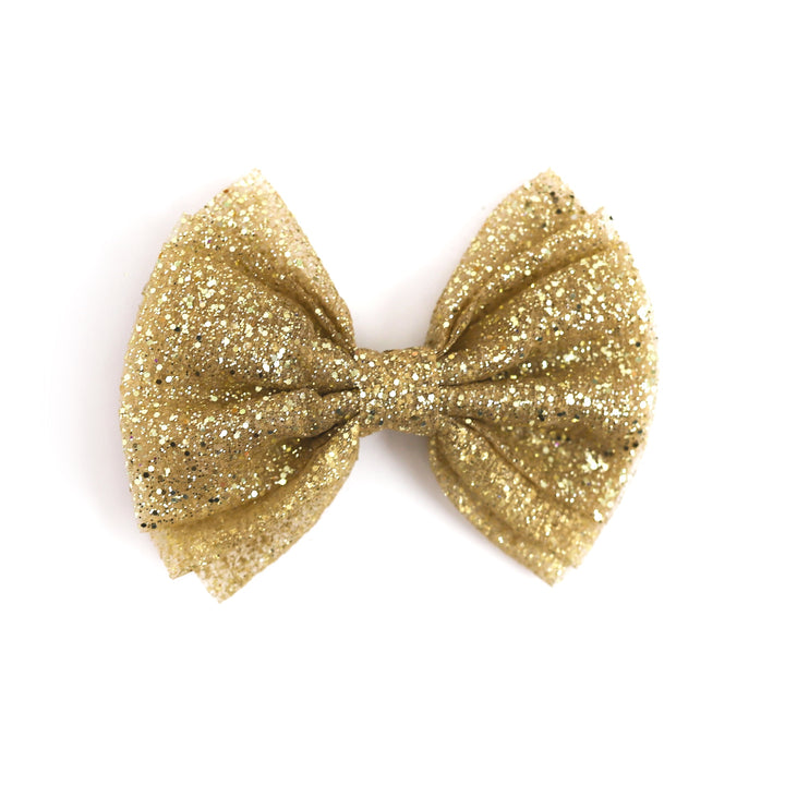 girls gold sparkle Christmas tutu bow