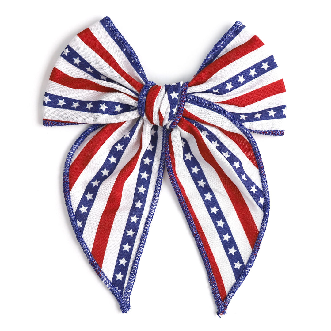 4th of july stars and stripes hair bow