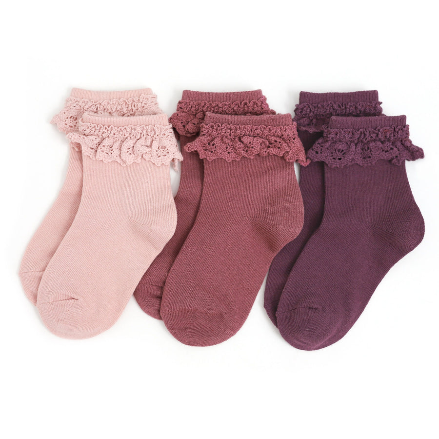 Girls Midi Socks - Lace Trim, Patterns & more. – Little Stocking Company