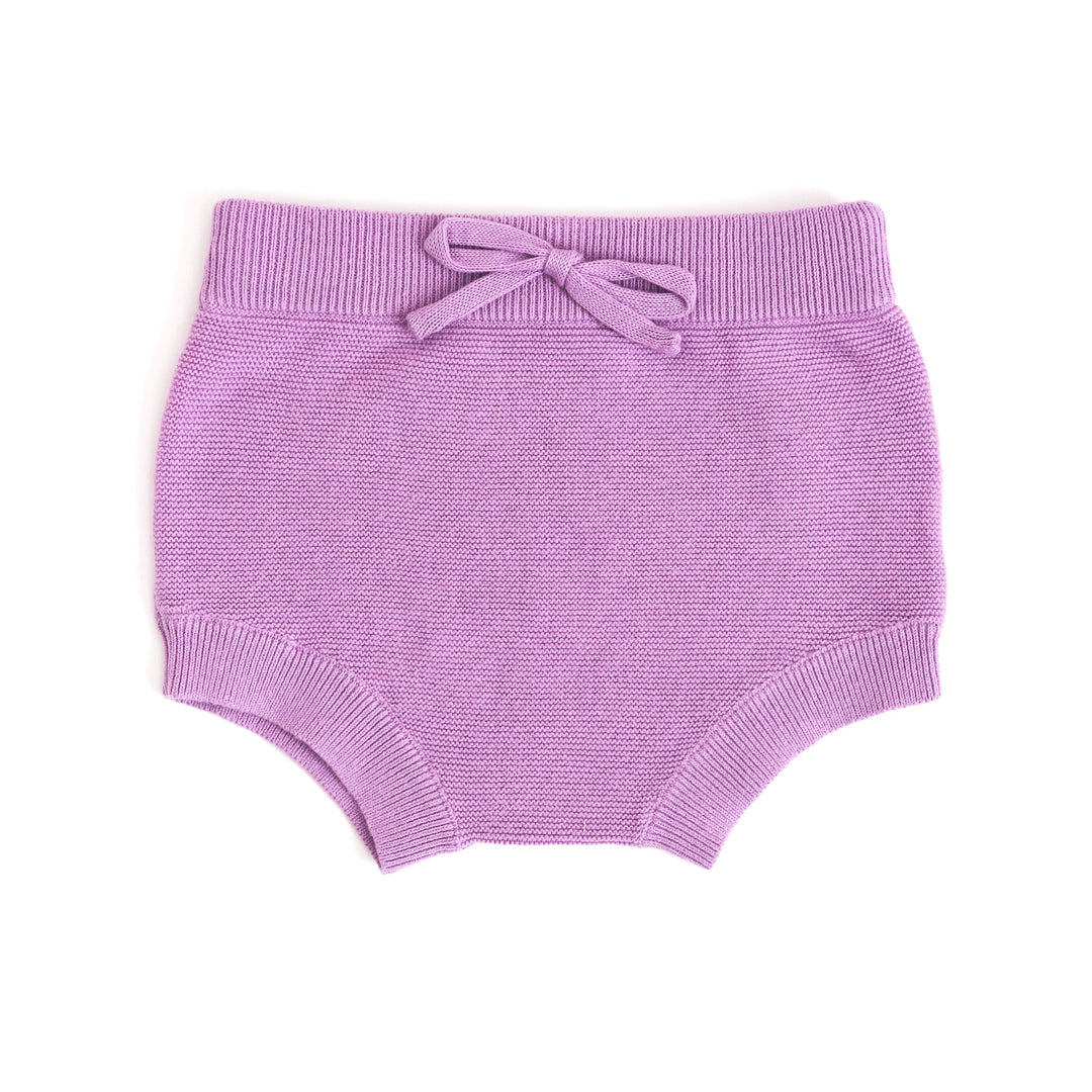 sweater knit baby bloomers in lavender to match darling Valentine's Day sweaters