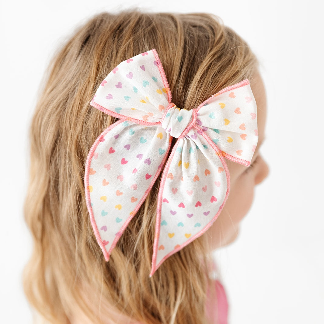 Pink Hair Bows , Set of Two Pink Pigtail Hair Bows for Girls , Pink Hair  Clips , Pink Bows 