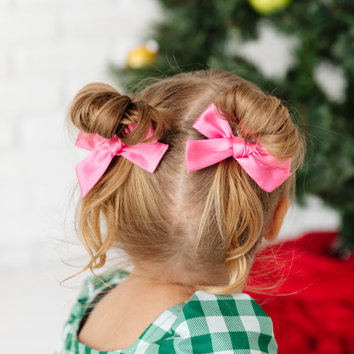 Pigtail Bows - Taffy Satin