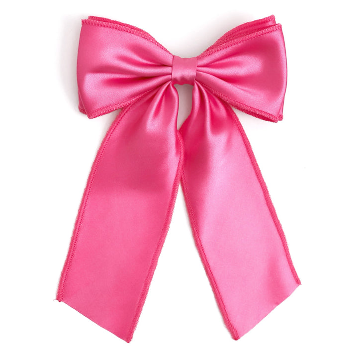 oversized pink satin hairbow for girls