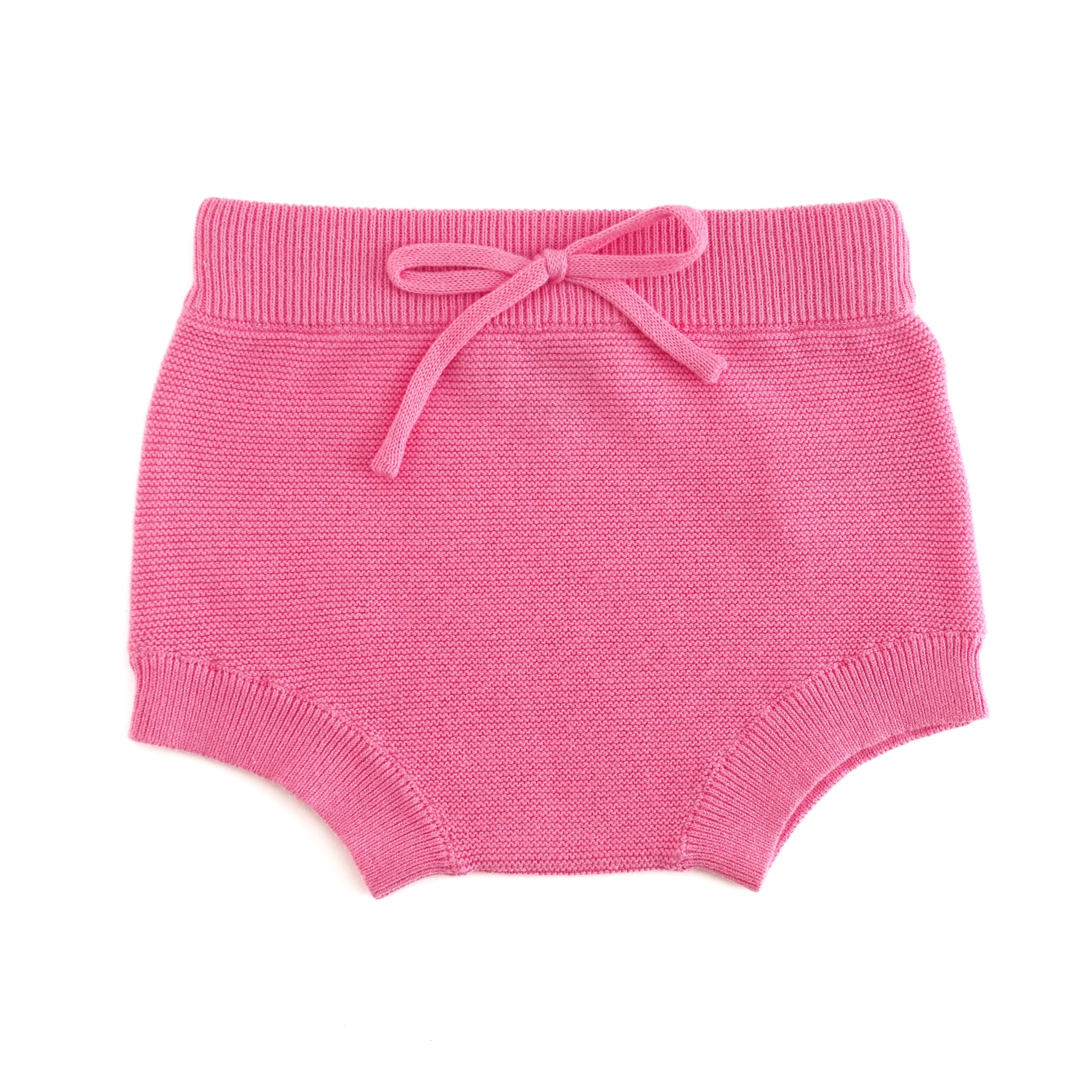 baby girls' medium pink cotton knit sweater bloomers