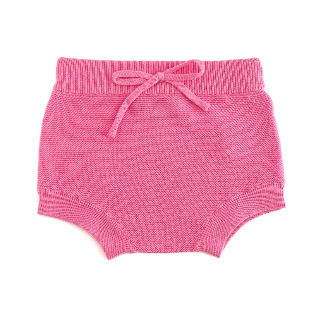 baby girls' medium pink cotton knit sweater bloomers