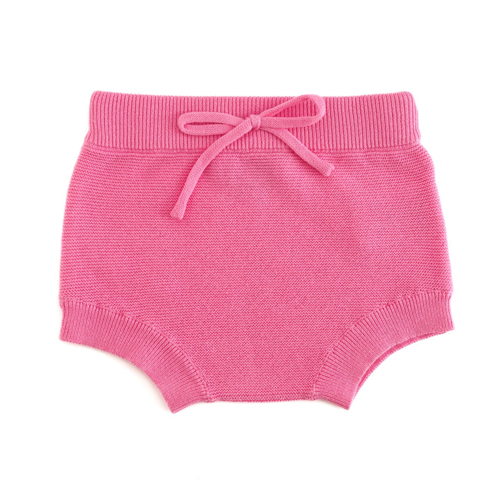 baby girls' medium pink cotton knit sweater bloomers
