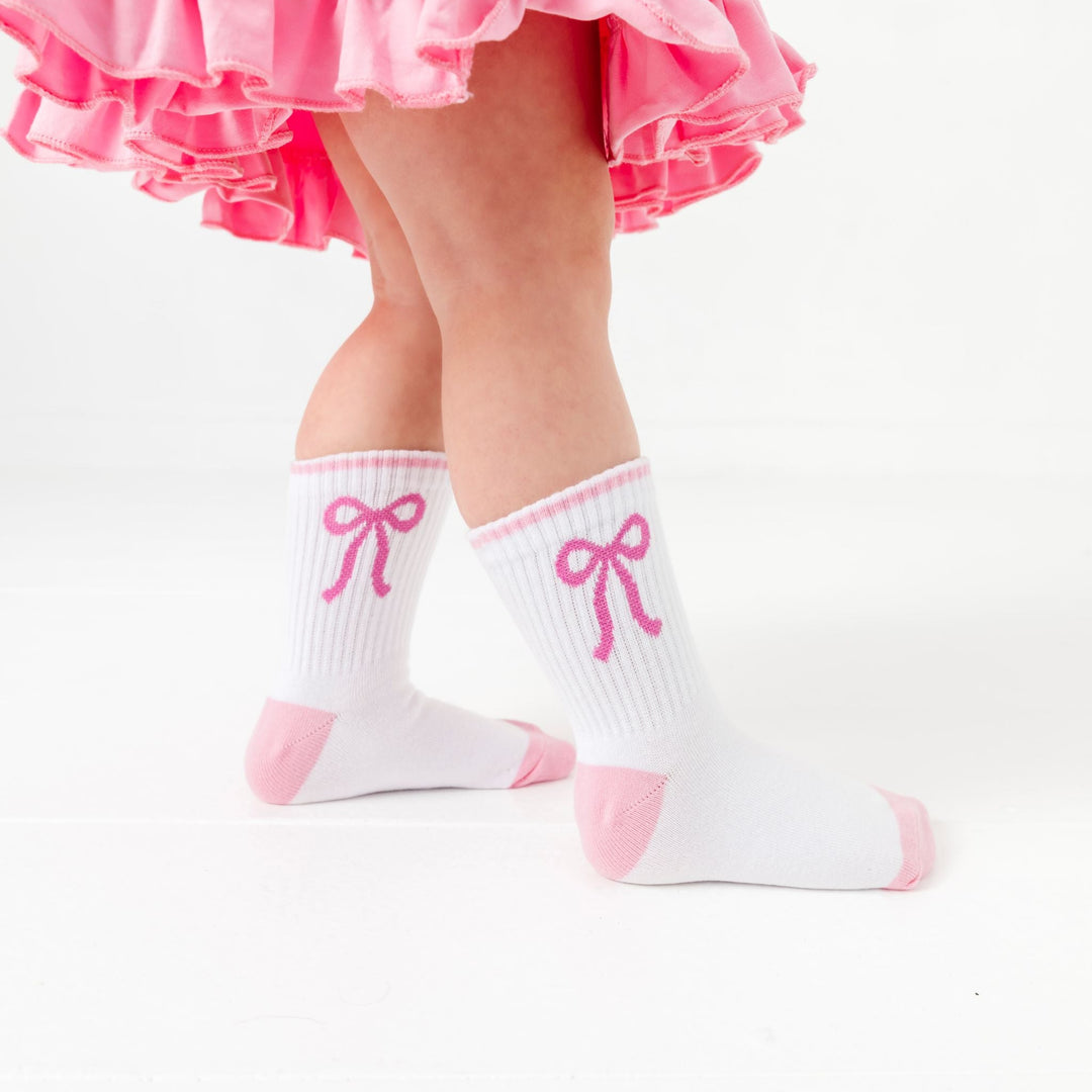 Crew Socks 3-Pack - White/Pink 4-6 YEARS Crew Socks 3-Pack - White/Pink 4-6 YEARS