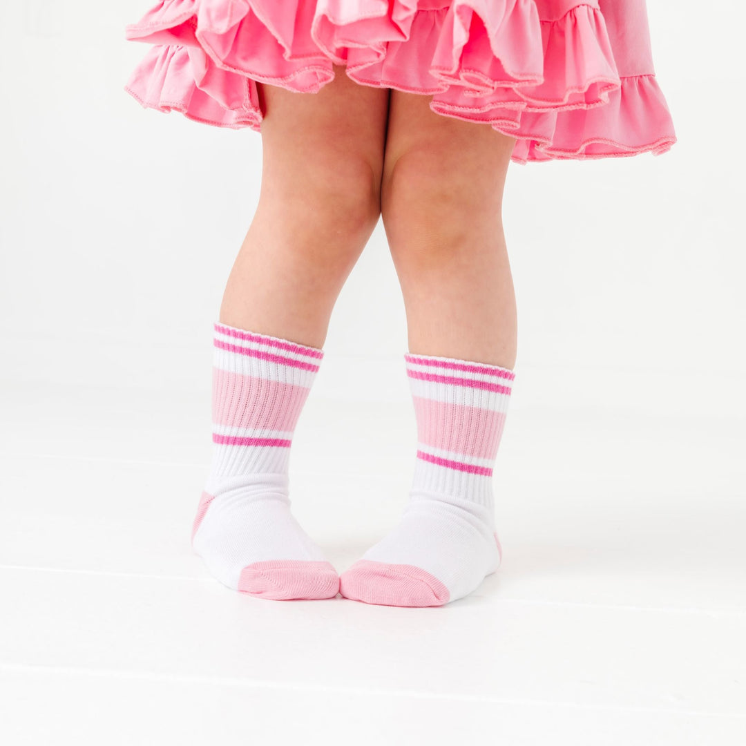 Crew Socks 3-Pack - White/Pink 4-6 YEARS