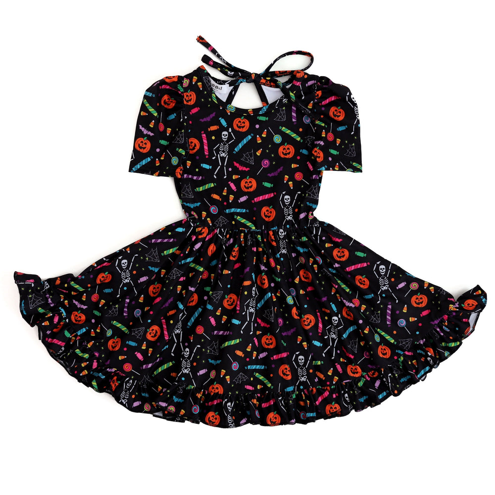 girls' halloween print twirl dress