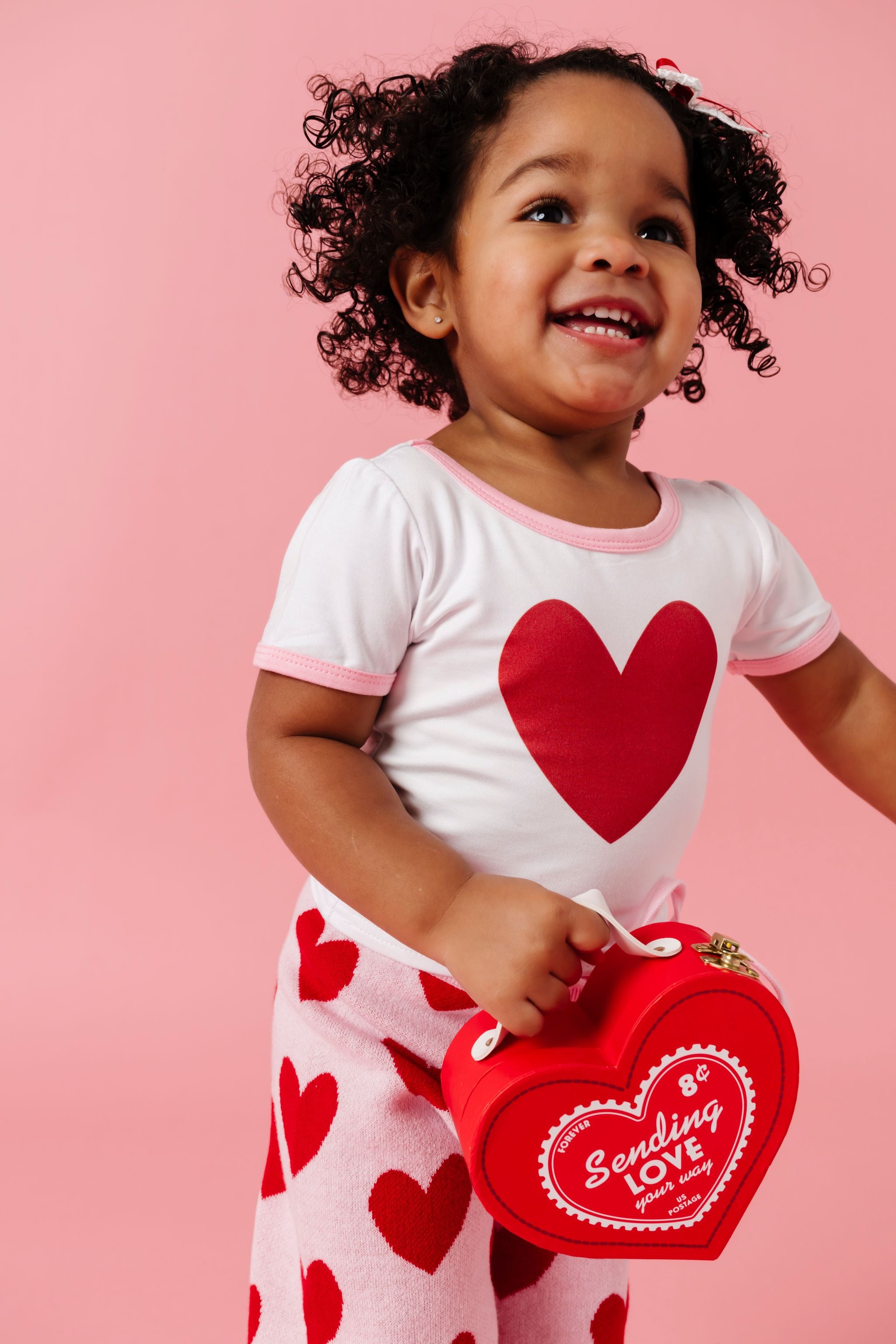 Girls' Bamboo Valentine's Top - Red Heart – Little Stocking Company