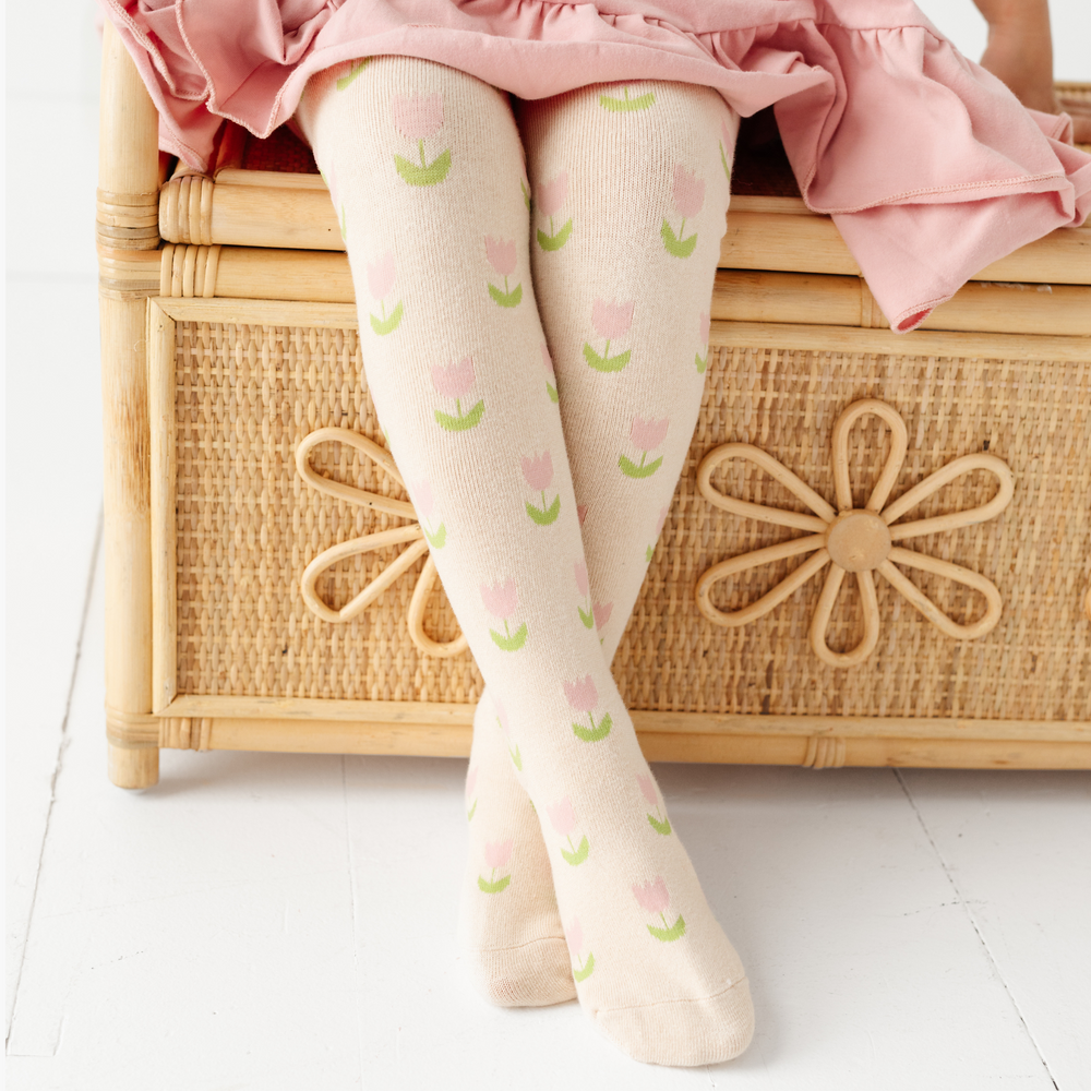 Girls Children Nylon Silk Pantyhose Flowers Transparent Stockings Kid Tights