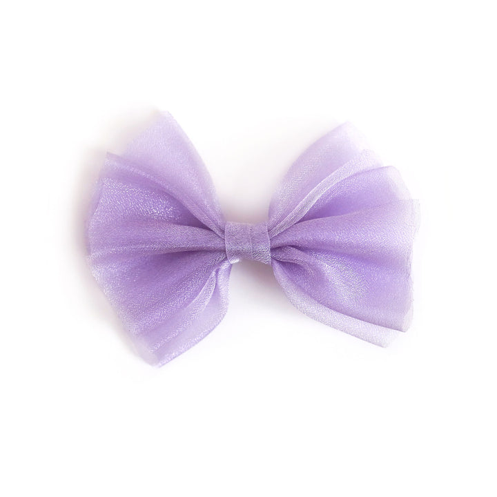 girls lavender tutu bow on clip