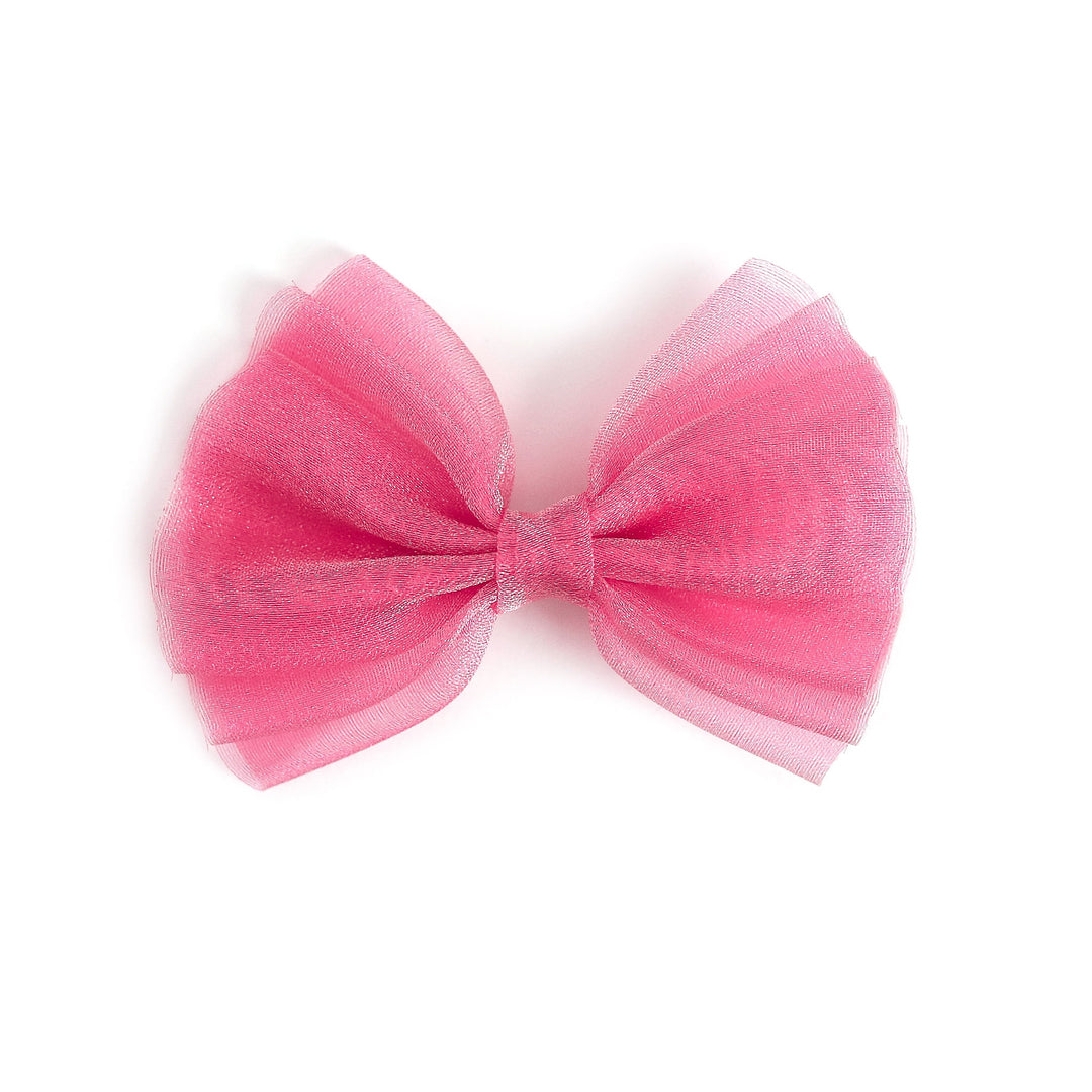 girls pink tutu bow on clip