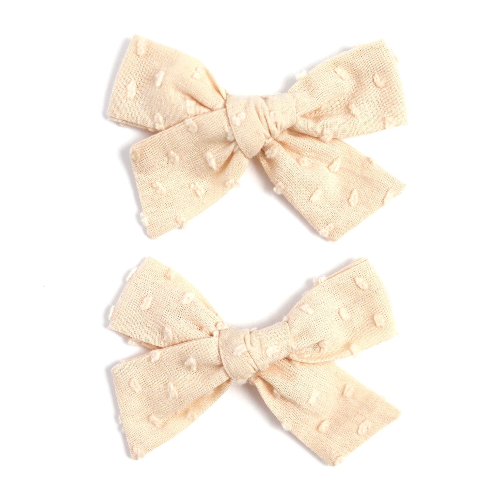 vanilla dot pigtail bows