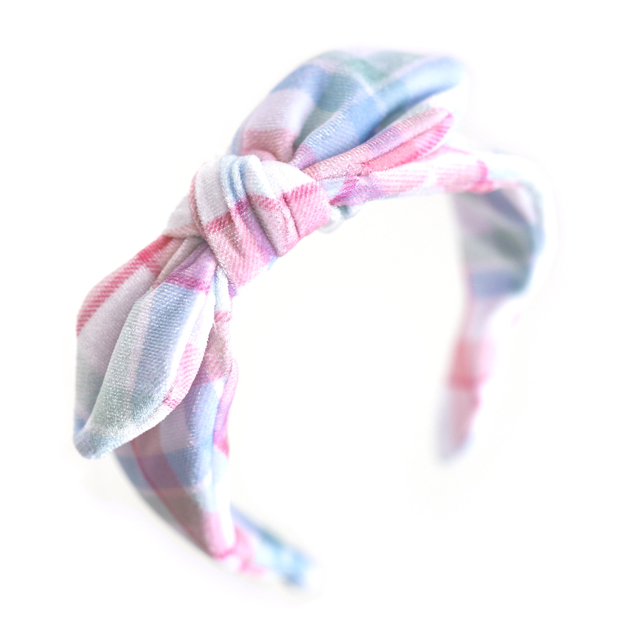 Bow Headband - Winter Plaid Velvet