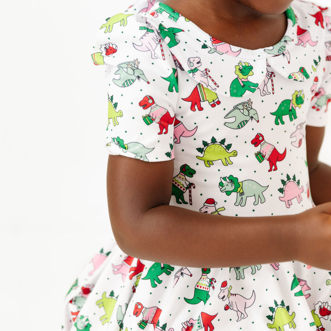 Christmas Dinos Twirl Dress