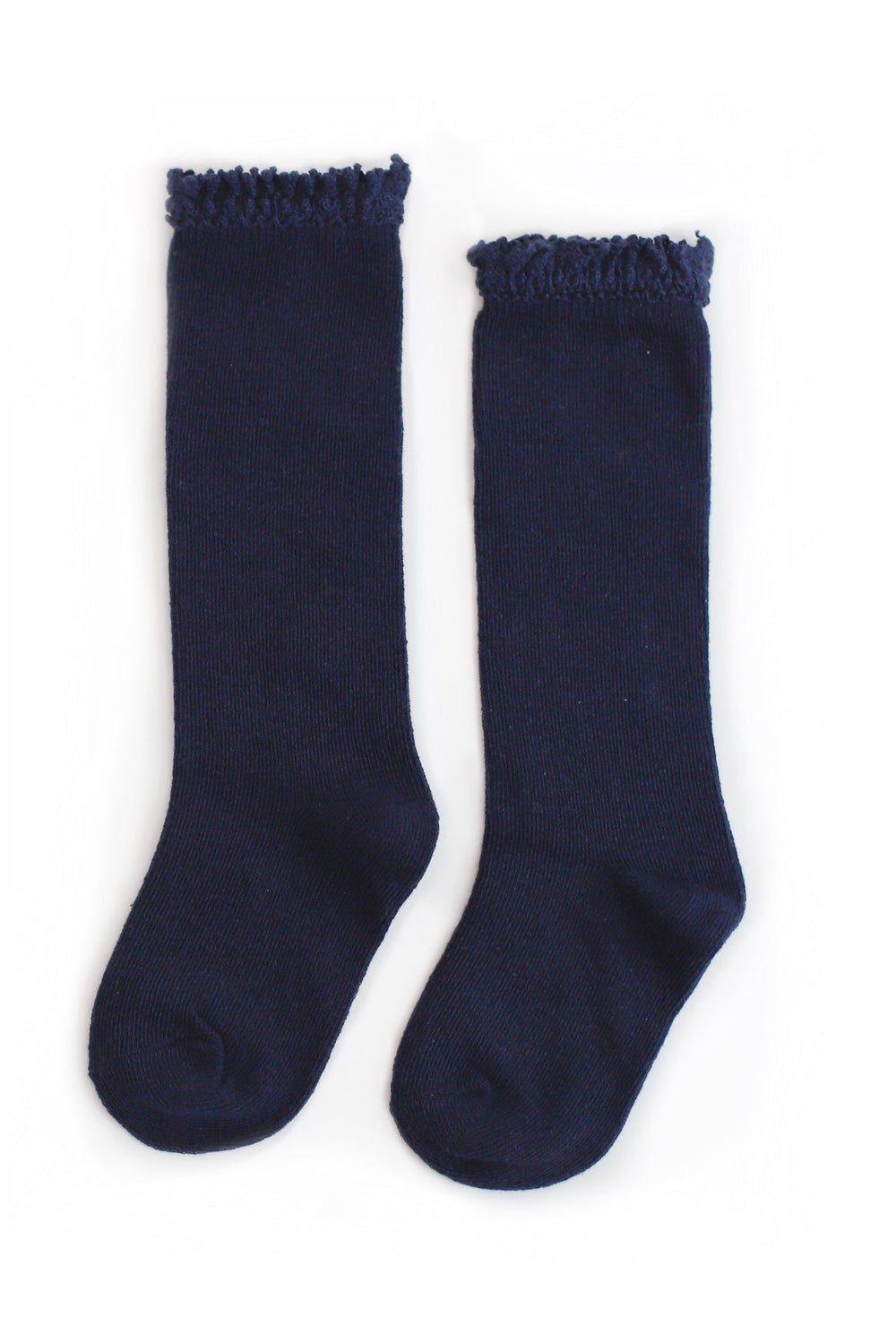 navy blue lace top knee high socks