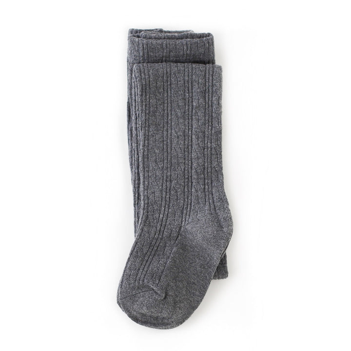 charcoal gray cable knit tights for babies, toddlers & little girls