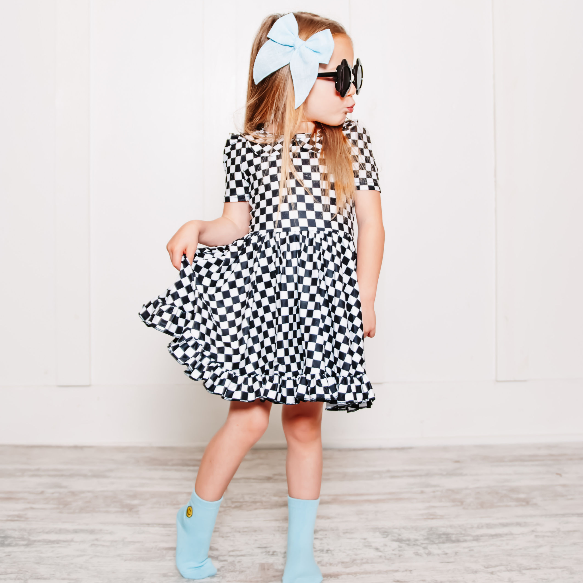 Kids Girls' Dress Solid Color Sleeveless Short Sleeve Outdoor Casual Ruffle  Daily Casual Polyester Knee-length Casual Dress White Dress Summer 7-13  Years Black White Yellow 2024 - $20.99