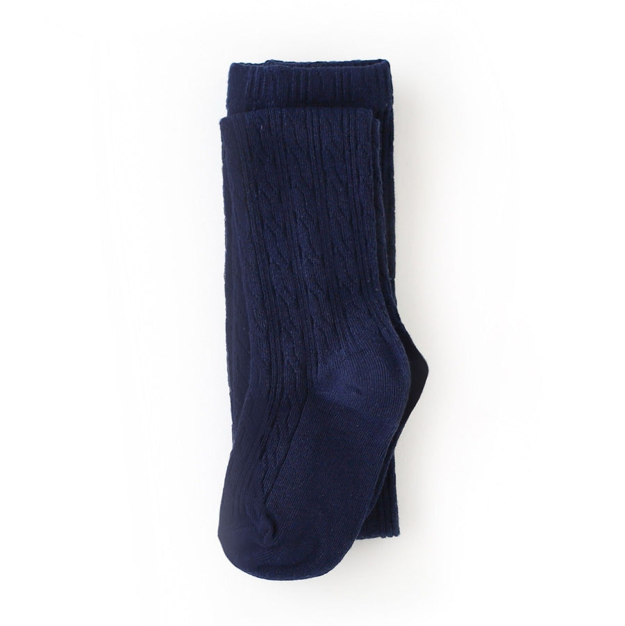 Navy Cable Knit Tights for Babies, Toddlers + Girls – Little Stocking ...